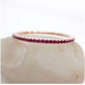 Ruby eternity band 14K gold Size 5
